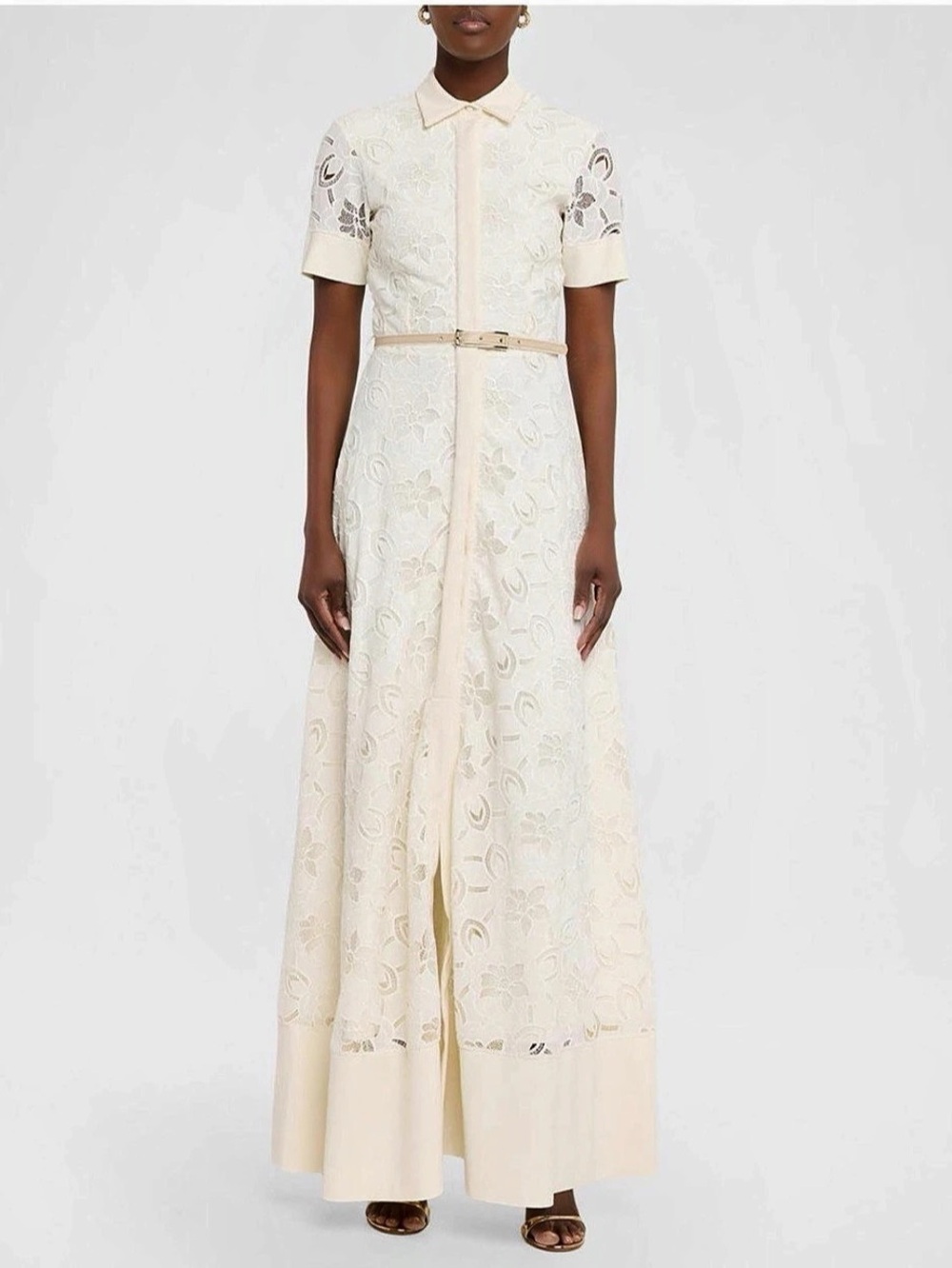 Floral Maxi Dress in Cream New750